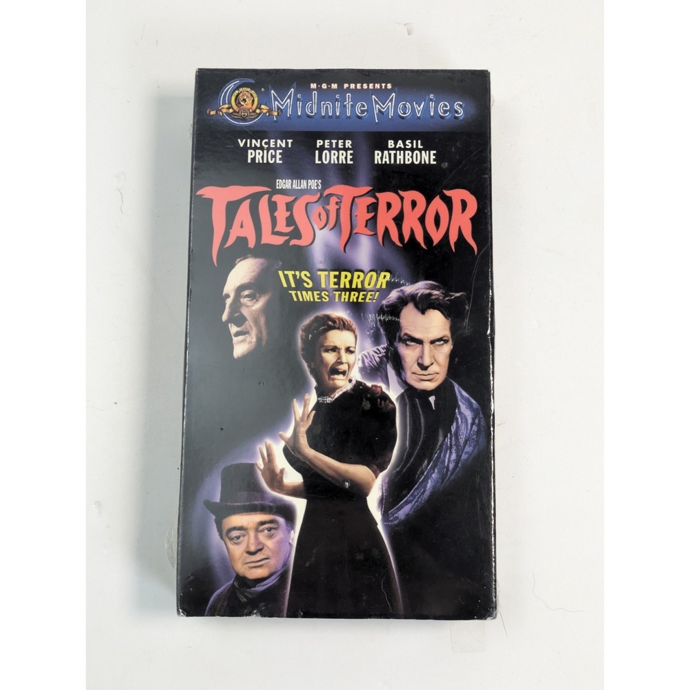 Tales of Terror VHS Vincent Price Peter Lorre Midnite Movies Horror MGM